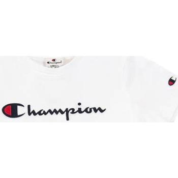 textil Pojkar T-shirts Champion  Vit
