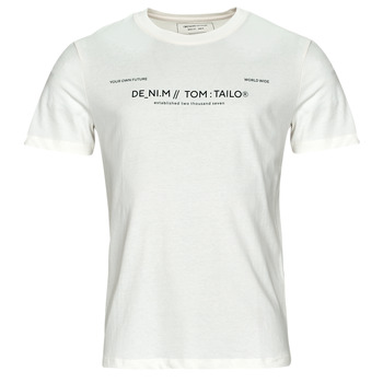 textil Herr T-shirts Tom Tailor 1035581 Vit