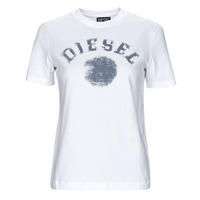 textil Dam T-shirts Diesel T-REG-G7 Vit / Blå