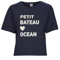 textil Dam T-shirts Petit Bateau A06TM04 Marin