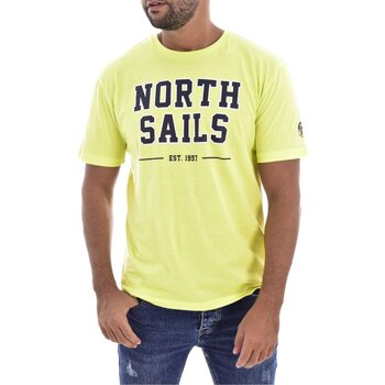 textil Herr T-shirts North Sails 2406 Gul