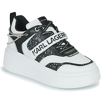 Skor Dam Sneakers Karl Lagerfeld ANAKAPRI Krystal Strap Lo Lace Vit / Svart
