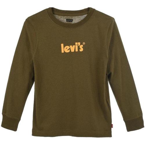 textil Pojkar T-shirts Levi's  Grön