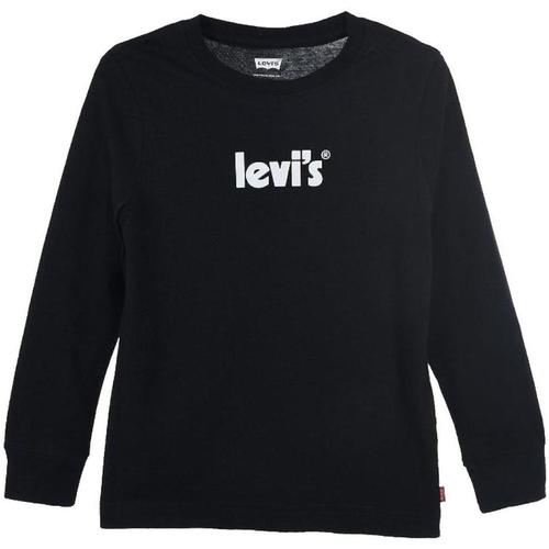 textil Pojkar T-shirts Levi's  Svart