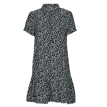 textil Dam Korta klänningar JDY JDYLION S/S PLACKET DRESS Svart / Vit