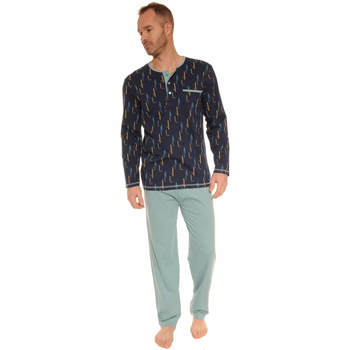 textil Herr Pyjamas/nattlinne Christian Cane BONIFACE Blå