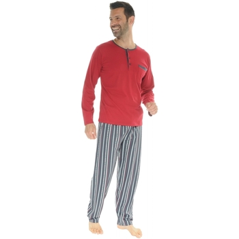 textil Herr Pyjamas/nattlinne Christian Cane ISTRES Röd