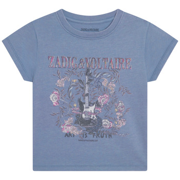textil Flickor T-shirts Zadig & Voltaire X15383-844-C Blå