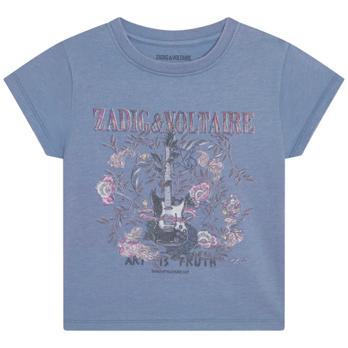 textil Flickor T-shirts Zadig & Voltaire X15383-844-J Blå
