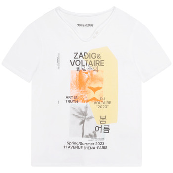 textil Pojkar T-shirts Zadig & Voltaire X25354-10P-J Vit