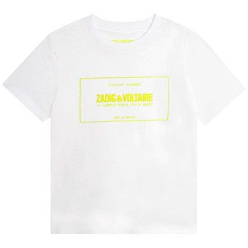 textil Pojkar T-shirts Zadig & Voltaire  Vit