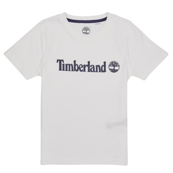 textil Pojkar T-shirts Timberland T25T77 Vit