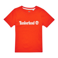 textil Pojkar T-shirts Timberland T25T77 Röd