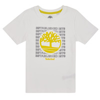 textil Pojkar T-shirts Timberland T25T97 Vit
