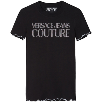 textil Dam T-shirts & Pikétröjor Versace  Svart