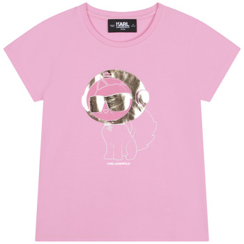 textil Flickor T-shirts Karl Lagerfeld Z15414-465-B Rosa