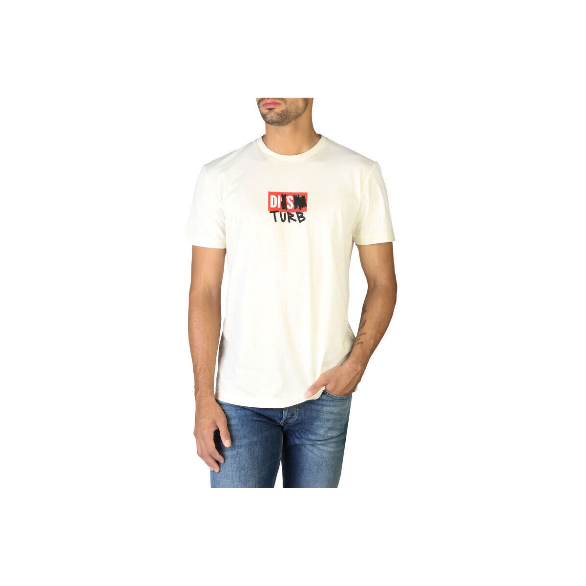 textil Herr T-shirts Diesel - t-diegos-b10_0gram Vit