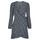 textil Dam Korta klänningar Only ONLCARLY L/S WRAP SHORT DRESS Marin / Vit