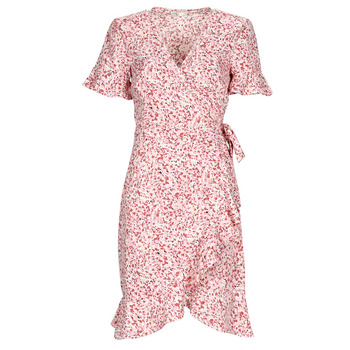 textil Dam Korta klänningar Only ONLOLIVIA S/S WRAP DRESS Rosa