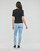 textil Dam T-shirts Calvin Klein Jeans RIB SHORT SLEEVE TEE Svart