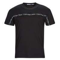 textil Herr T-shirts Calvin Klein Jeans LOGO TAPE TEE Svart