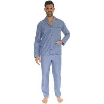textil Herr Pyjamas/nattlinne Le Pyjama Français VILLEREST Blå