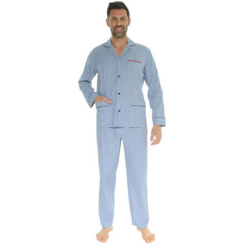 textil Herr Pyjamas/nattlinne Le Pyjama Français PRECIEUX Blå