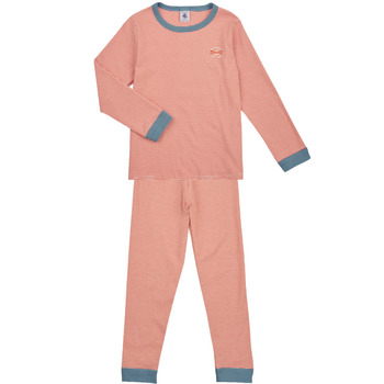 textil Barn Pyjamas/nattlinne Petit Bateau FURFIN Röd / Blå