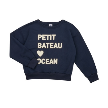 textil Pojkar Sweatshirts Petit Bateau FONDANT Marin