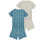 textil Barn Pyjamas/nattlinne Petit Bateau A07HK00 X2 Flerfärgad