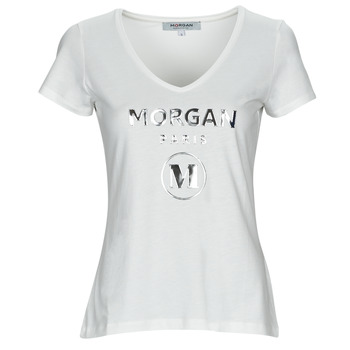 textil Dam T-shirts Morgan DWONDER Vit