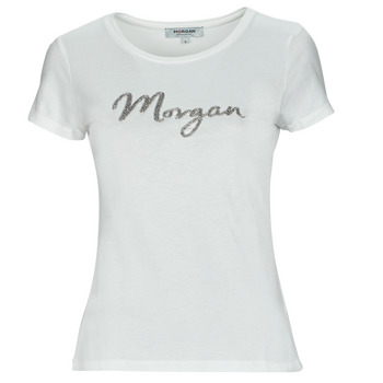 textil Dam T-shirts Morgan DGANA Vit