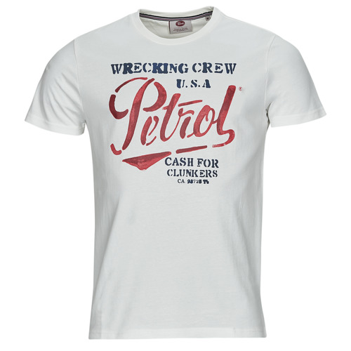 textil Herr T-shirts Petrol Industries T-Shirt SS Classic Print Vit