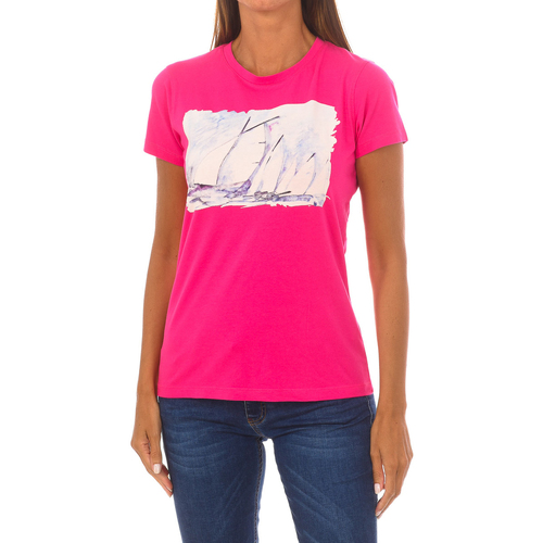 textil Dam T-shirts Galvanni GLVSW1129501-CHILIPEPPER Rosa