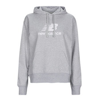 textil Dam Sweatshirts New Balance Essentials Stacked Logo Hoodie Grå