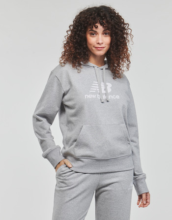 textil Dam Sweatshirts New Balance Essentials Stacked Logo Hoodie Grå