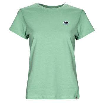 textil Dam T-shirts New Balance Small Logo Tee Grön
