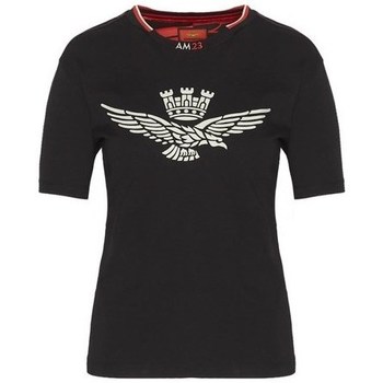 textil Dam T-shirts Aeronautica Militare TS2034DJ4960101 Svart
