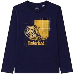textil Pojkar T-shirts Timberland  Blå