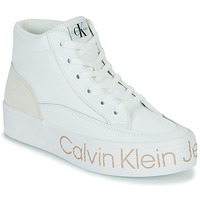 Skor Dam Höga sneakers Calvin Klein Jeans VULC FLATF MID WRAP AROUND LOGO Vit
