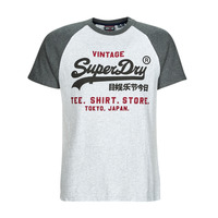 textil Herr T-shirts Superdry VINTAGE VL HERITAGE RGLN TEE Grå