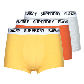 Underkläder Herr Boxershorts Superdry TRUNK MULTI TRIPLE PACK Orange / Gul / Grå
