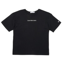 textil Flickor T-shirts Calvin Klein Jeans CKJ LOGO BOXY T-SHIRT Svart