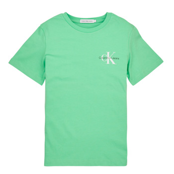 textil Pojkar T-shirts Calvin Klein Jeans CHEST MONOGRAM TOP Grön