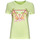 textil Dam T-shirts Guess SS CN TRIANGLE FLOWERS TEE Grön