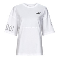 textil Dam T-shirts Puma POWER COLORBLOCK Vit