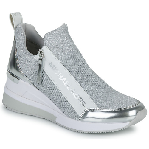 Skor Dam Sneakers MICHAEL Michael Kors WILLIS WEDGE TRAINER Silver