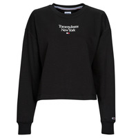 textil Dam Sweatshirts Tommy Jeans TJW BXY ESSENTIAL LOGO 1 CREW Svart