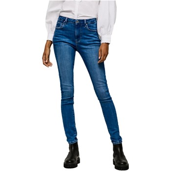 textil Dam Jeans Pepe jeans VAQUERO TIRO ALTO SKINNY   PL204155 Blå
