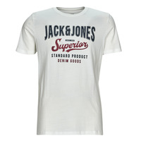 textil Herr T-shirts Jack & Jones JJELOGO TEE SS O-NECK Benvit